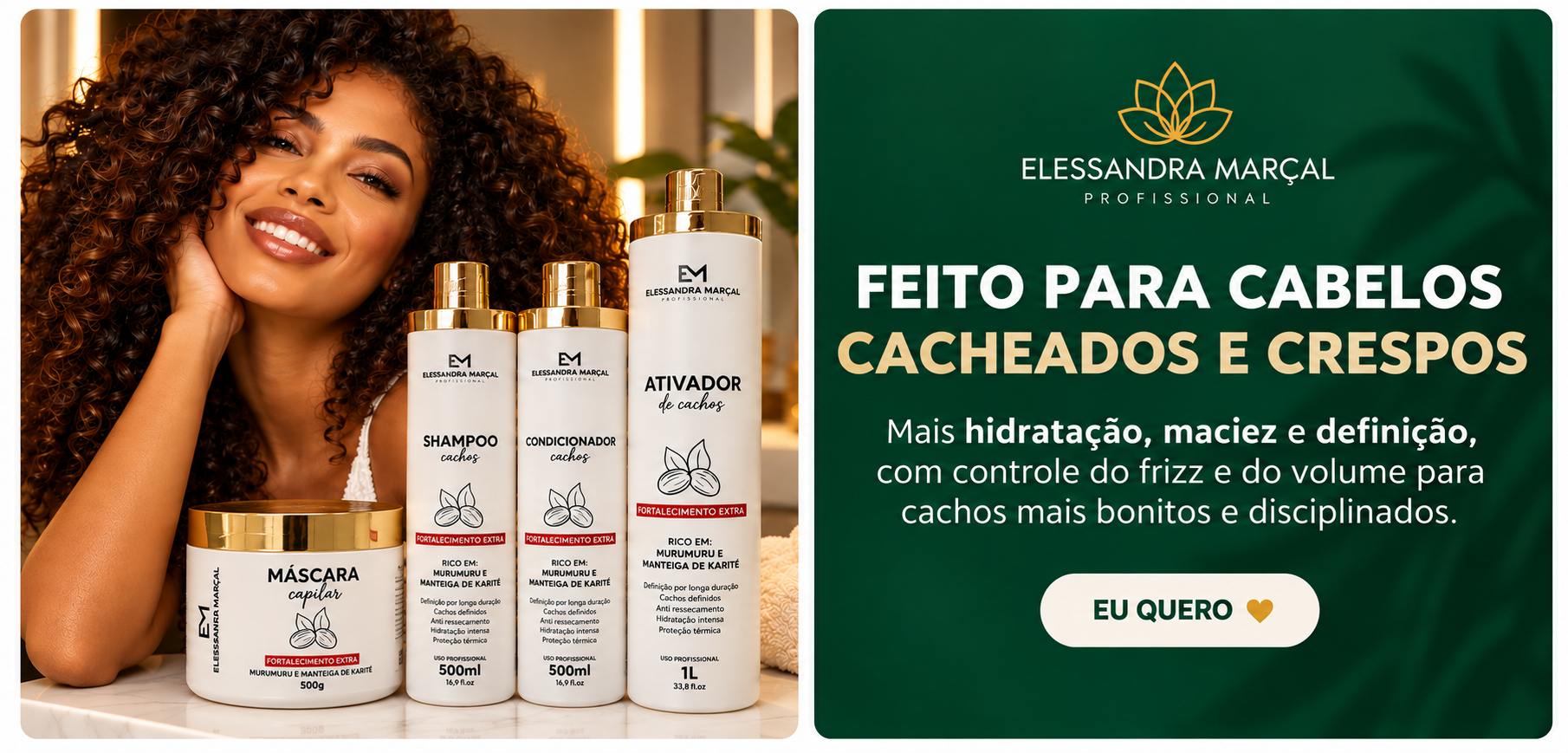 Cabelos cacheados e crespos